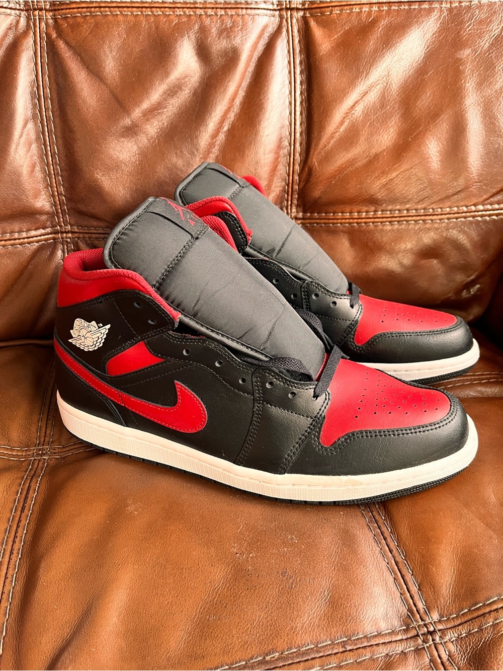 Jordan High-Top Sneakers in Black and Red 11.5